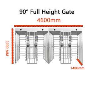 Example of customized sizes for full-height gates